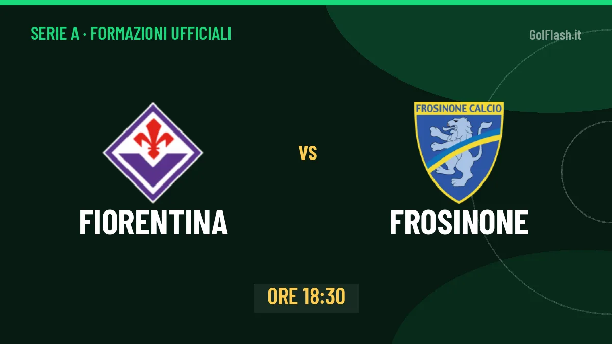 Fiorentina-Frosinone: le formazioni ufficiali e dove vedere la partita
