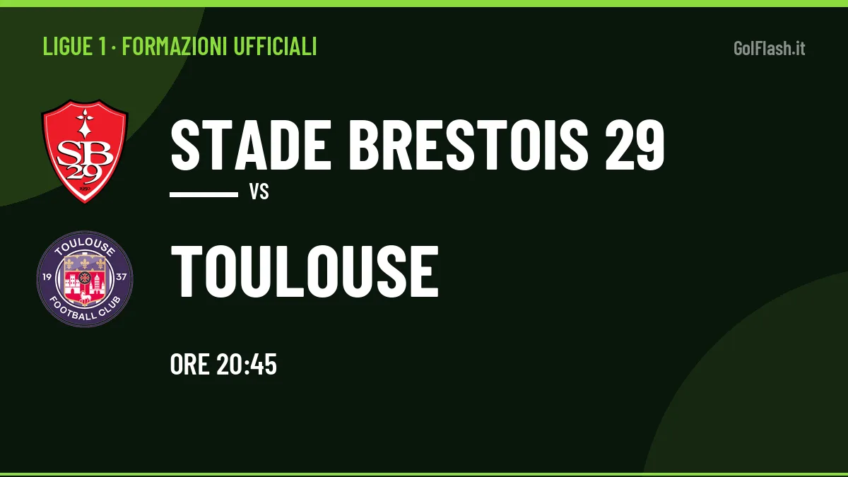 Formazioni ufficiali di Stade Brestois 29-Toulouse: chi gioca dal primo minuto