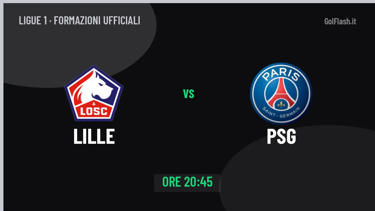 Lille-PSG, ecco le formazioni ufficiali: tutte le scelte dei due allenatori