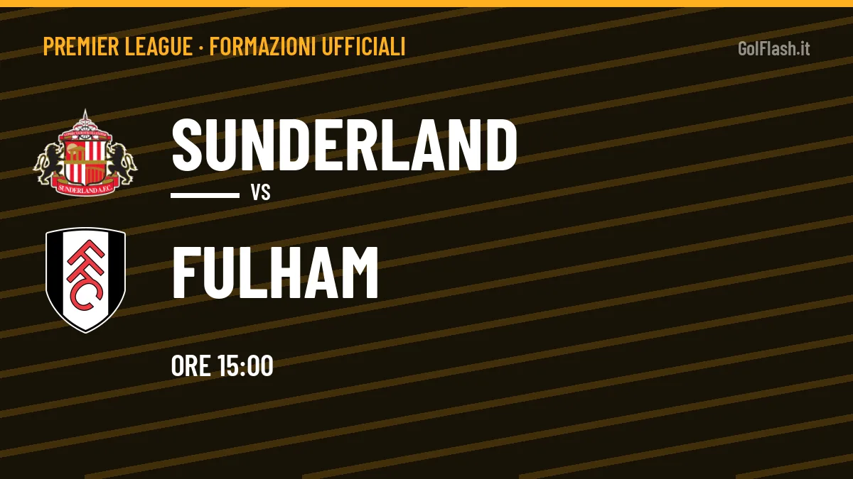 Formazioni ufficiali Sunderland-Fulham: gli undici scelti dai due allenatori