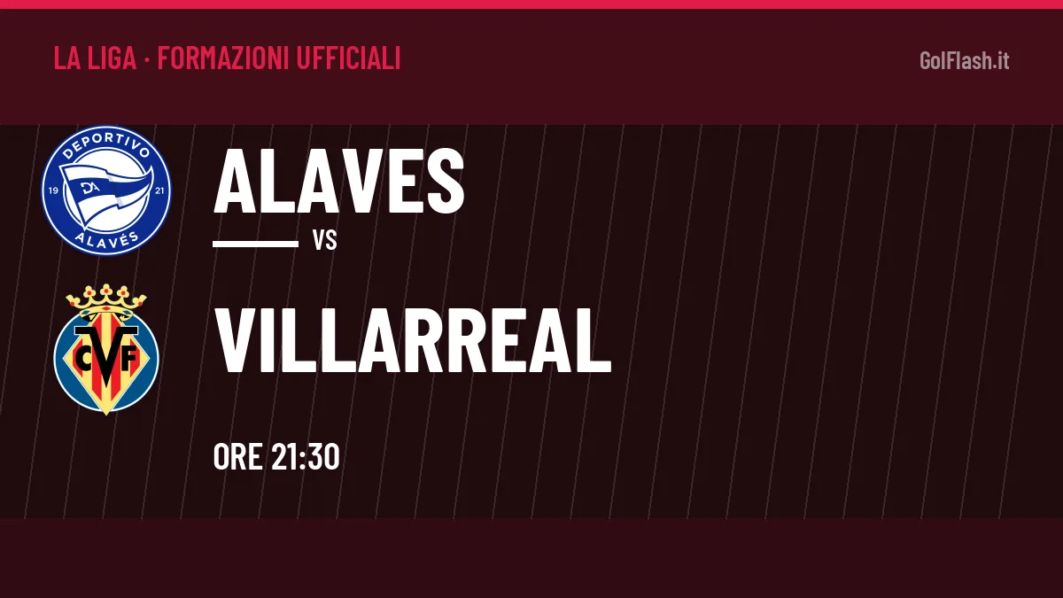 Le formazioni ufficiali di Alaves-Villarreal: 5-3-2 contro 4-4-2