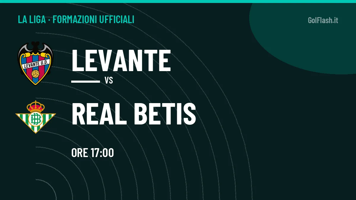 Formazioni ufficiali Levante-Real Betis: gli undici scelti dai due allenatori