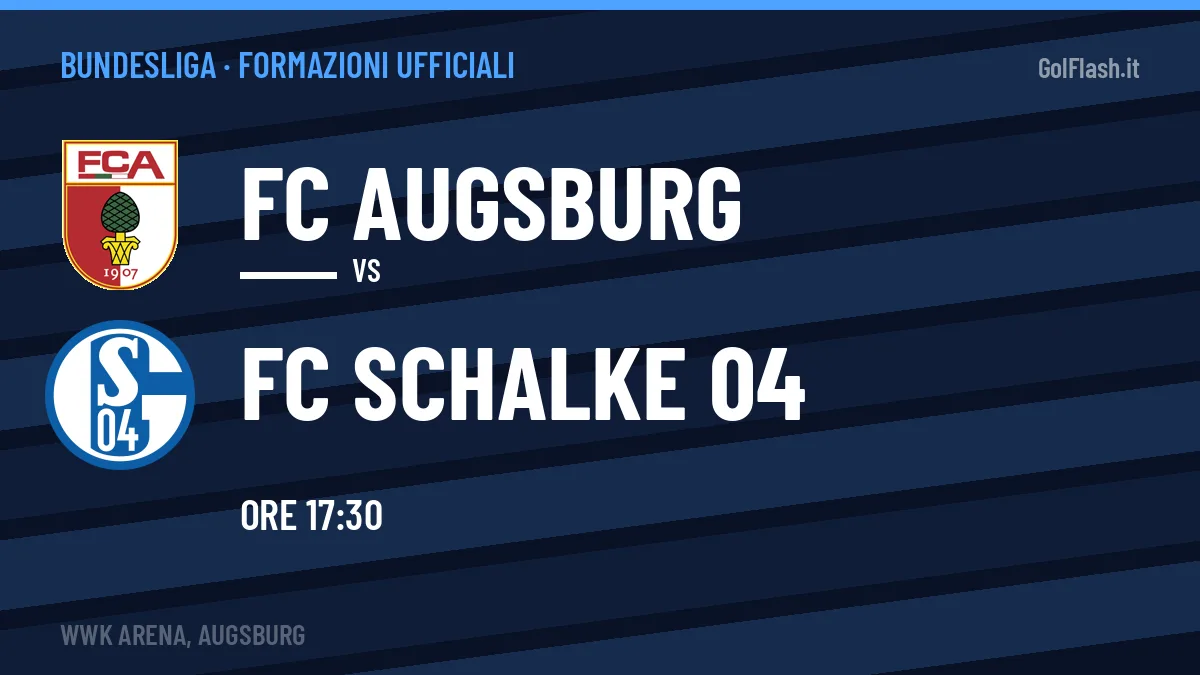 Formazioni ufficiali FC Augsburg-FC Schalke 04: gli undici scelti dai due allenatori