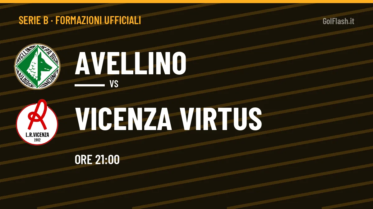 Formazioni ufficiali Avellino-Vicenza Virtus: gli undici scelti dai due allenatori