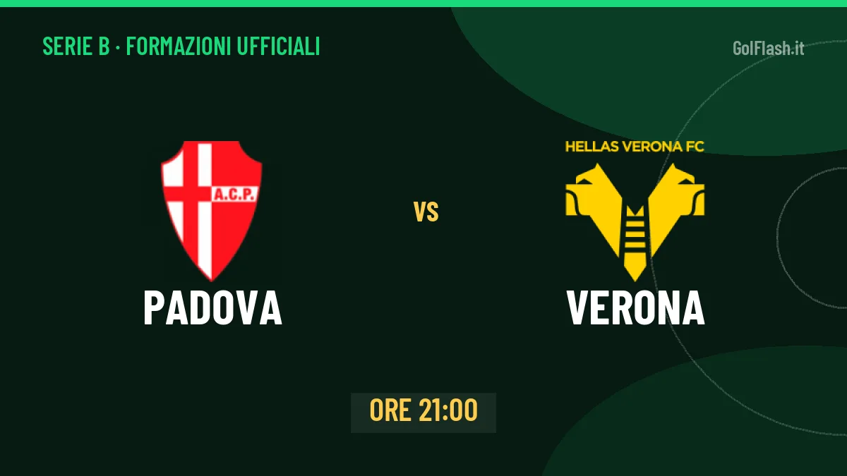 Padova-Verona: le formazioni ufficiali, Calabro sceglie il 3-5-2
