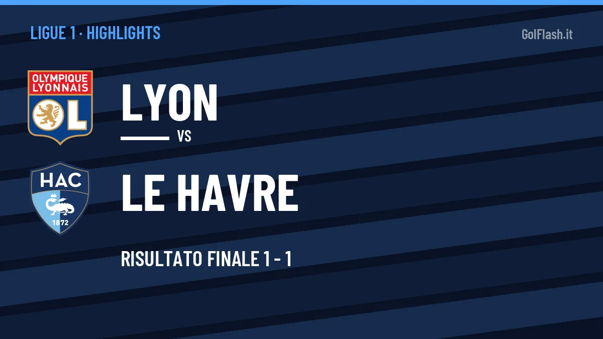 Highlights Lyon-Le Havre: gol e sintesi della partita (1-1)