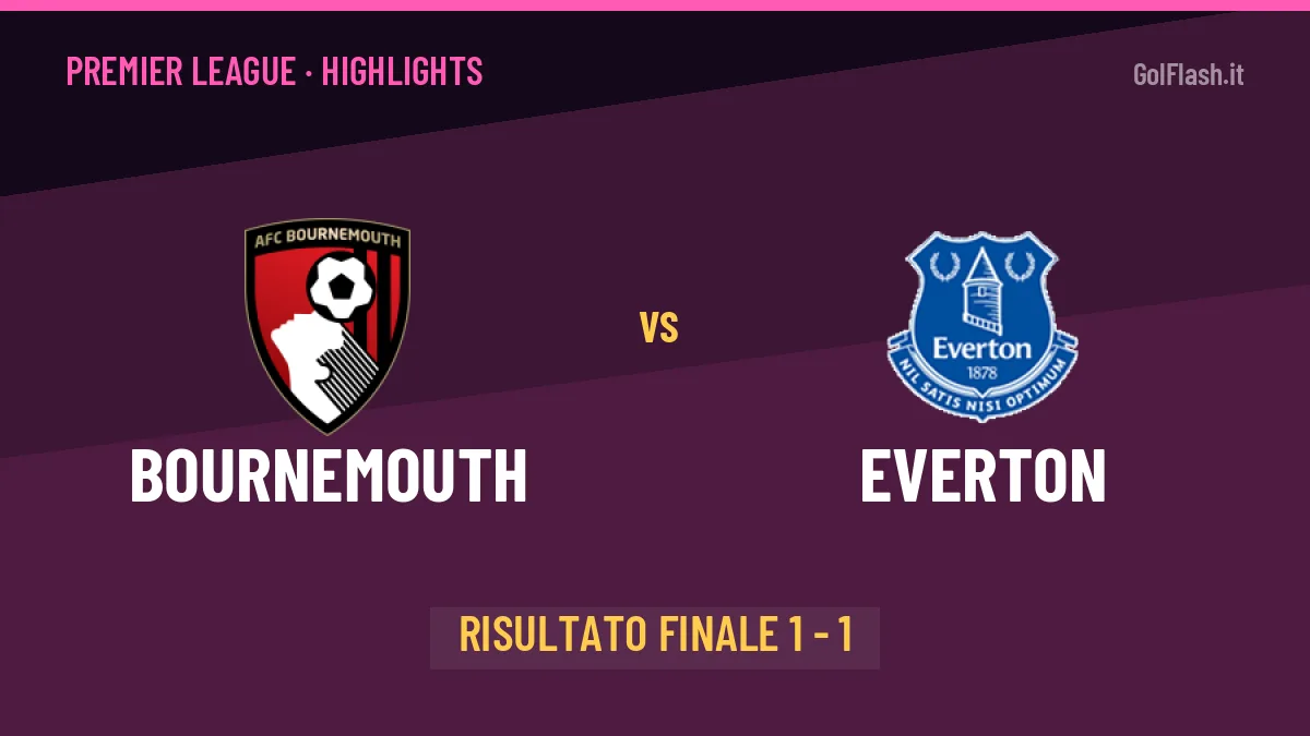 Bournemouth-Everton highlights: video, marcatori e statistiche