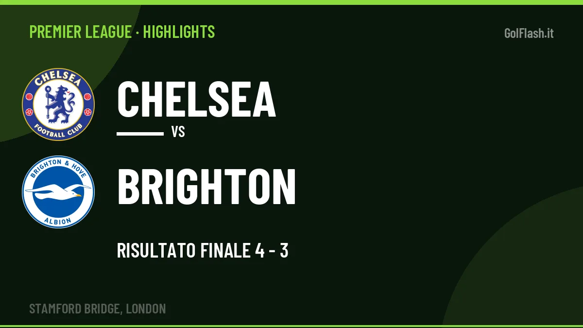 Highlights e gol Chelsea-Brighton: la sintesi della 2ª giornata
