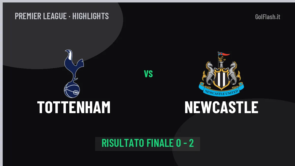 Tottenham-Newcastle 0-2, gli highlights: tutti i gol in video
