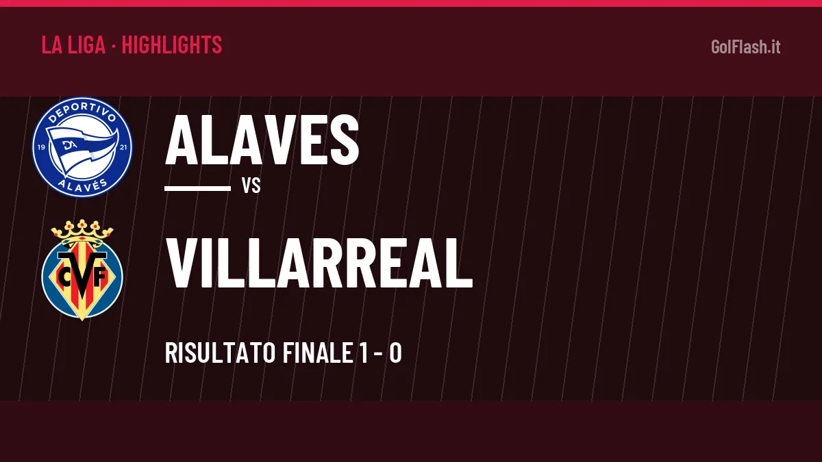 Rivedi Alaves-Villarreal: highlights, gol e momenti chiave della partita