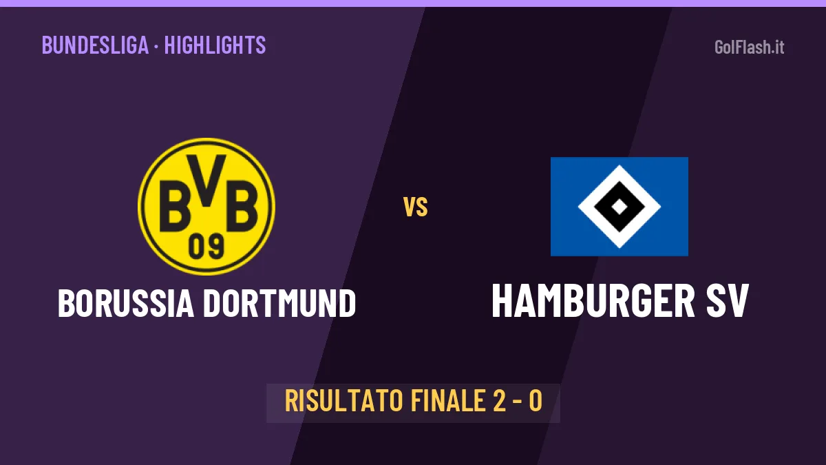 Borussia Dortmund-Hamburger SV, sintesi e gol: gli highlights di Bundesliga