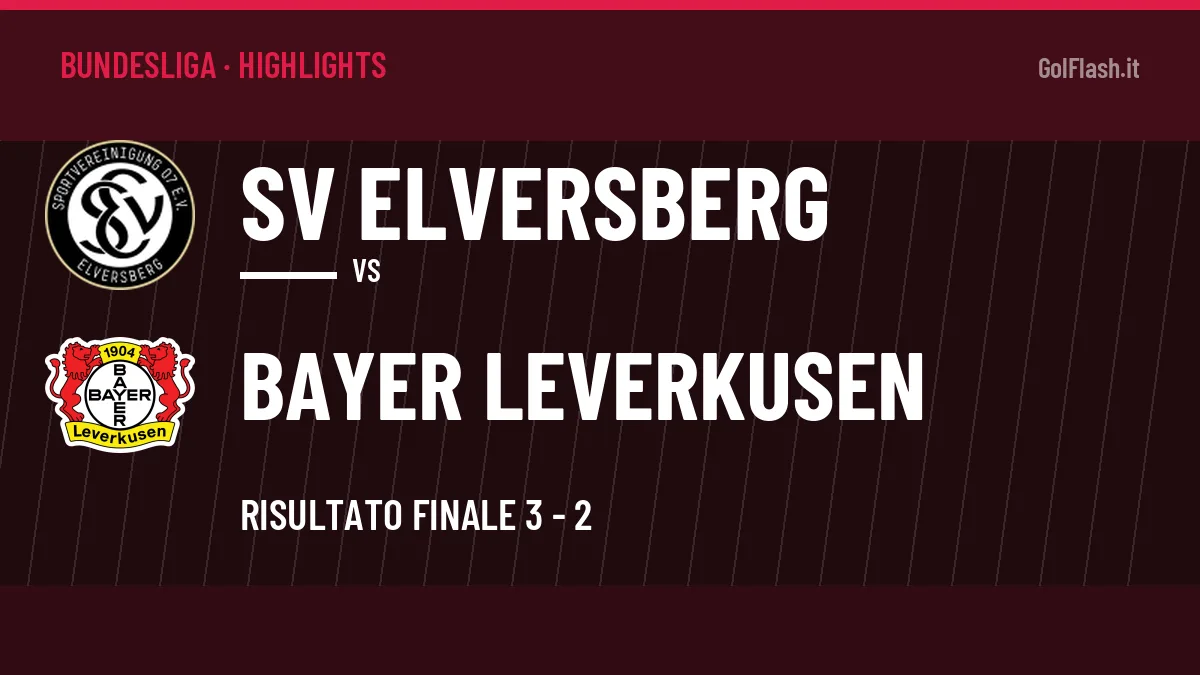Highlights Bundesliga: SV Elversberg-Bayer Leverkusen 3-2 in video