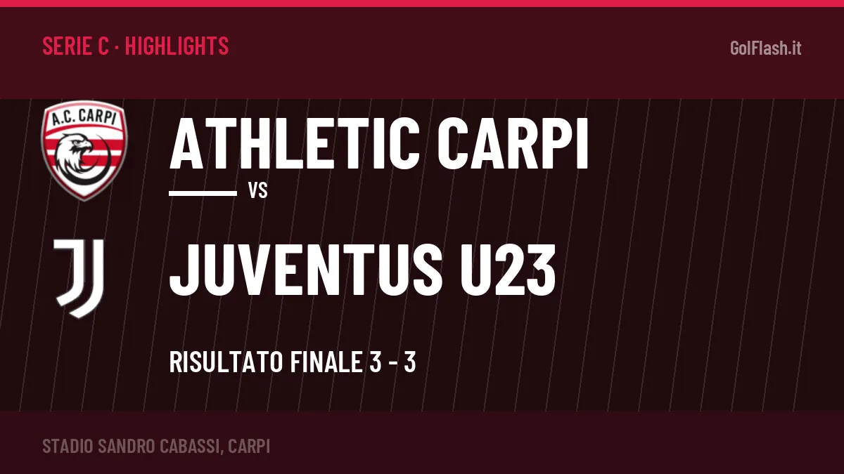 Video Athletic Carpi-Juventus U23: highlights e gol della partita di Serie C