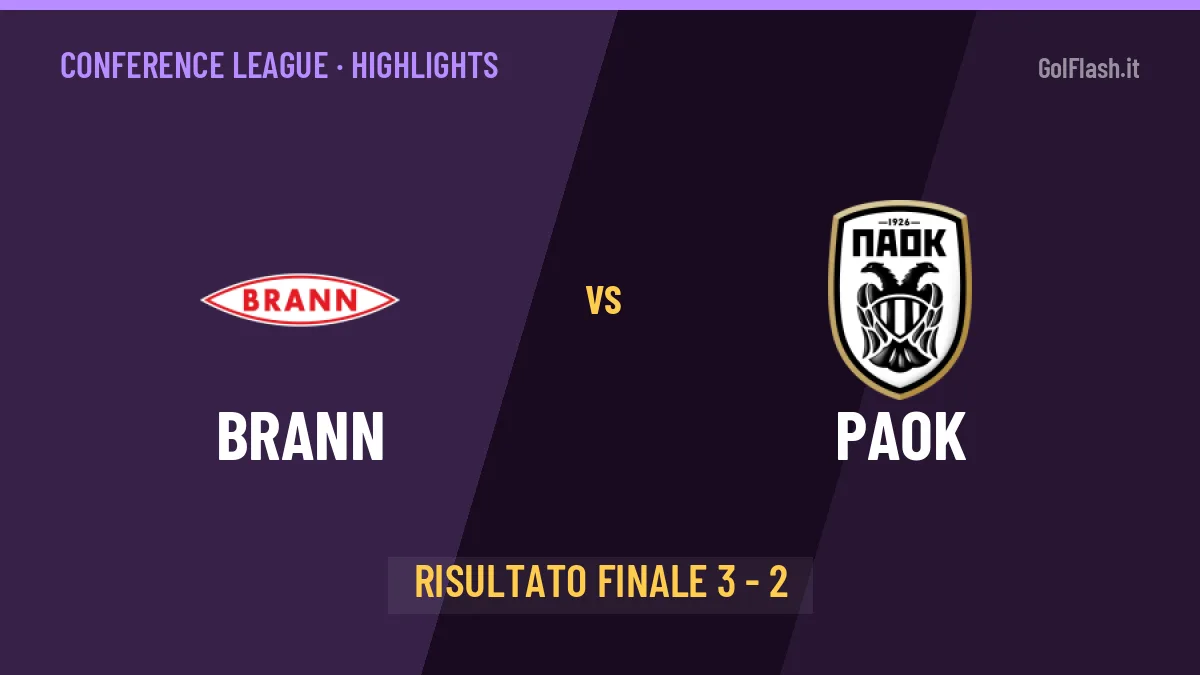 Brann-PAOK: il video degli highlights e il tabellino (3-2)