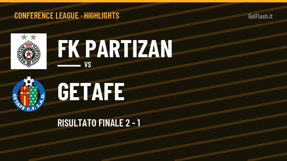 Gol e highlights di FK Partizan-Getafe 2-1: guarda la sintesi