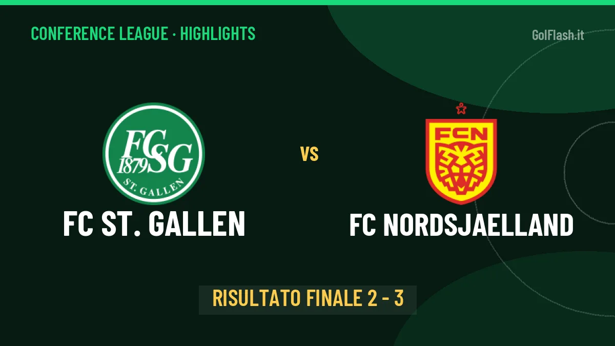 FC ST. Gallen-FC Nordsjaelland, sintesi e gol: gli highlights di Conference League
