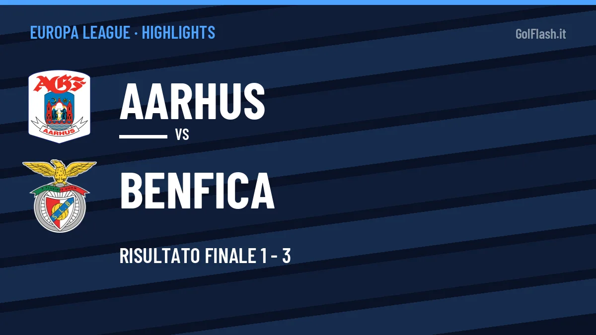 Rivedi Aarhus-Benfica: highlights, gol e momenti chiave della partita
