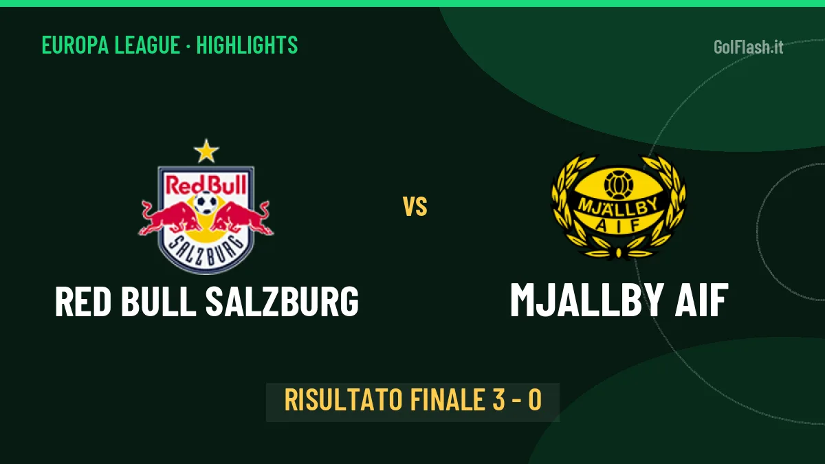 Red Bull Salzburg-Mjallby AIF highlights: video, marcatori e statistiche