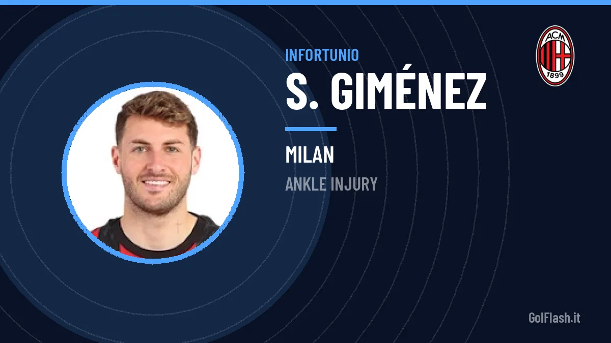 Milan, tegola Giménez: out per infortunio alla caviglia
