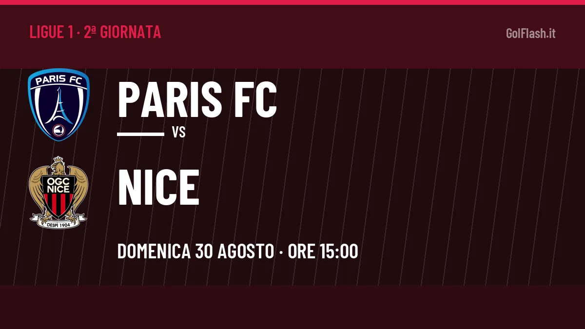 Paris FC-Nice, Ligue 1: probabili formazioni, quote e dove vedere la partita in TV e streaming