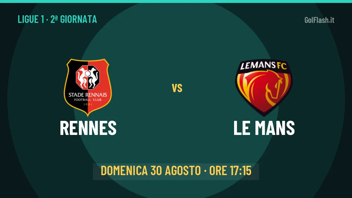 Probabili formazioni Rennes Le Mans: chi gioca, quote e pronostico