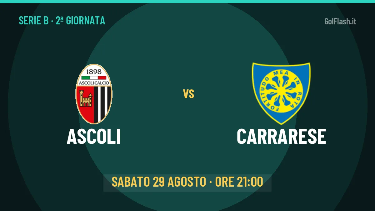 Ascoli-Carrarese in TV: a che ora si gioca, dove vederla e probabili formazioni