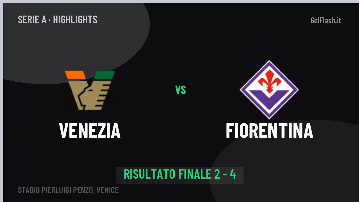 Venezia-Fiorentina 2-4, gli highlights: tutti i gol in video