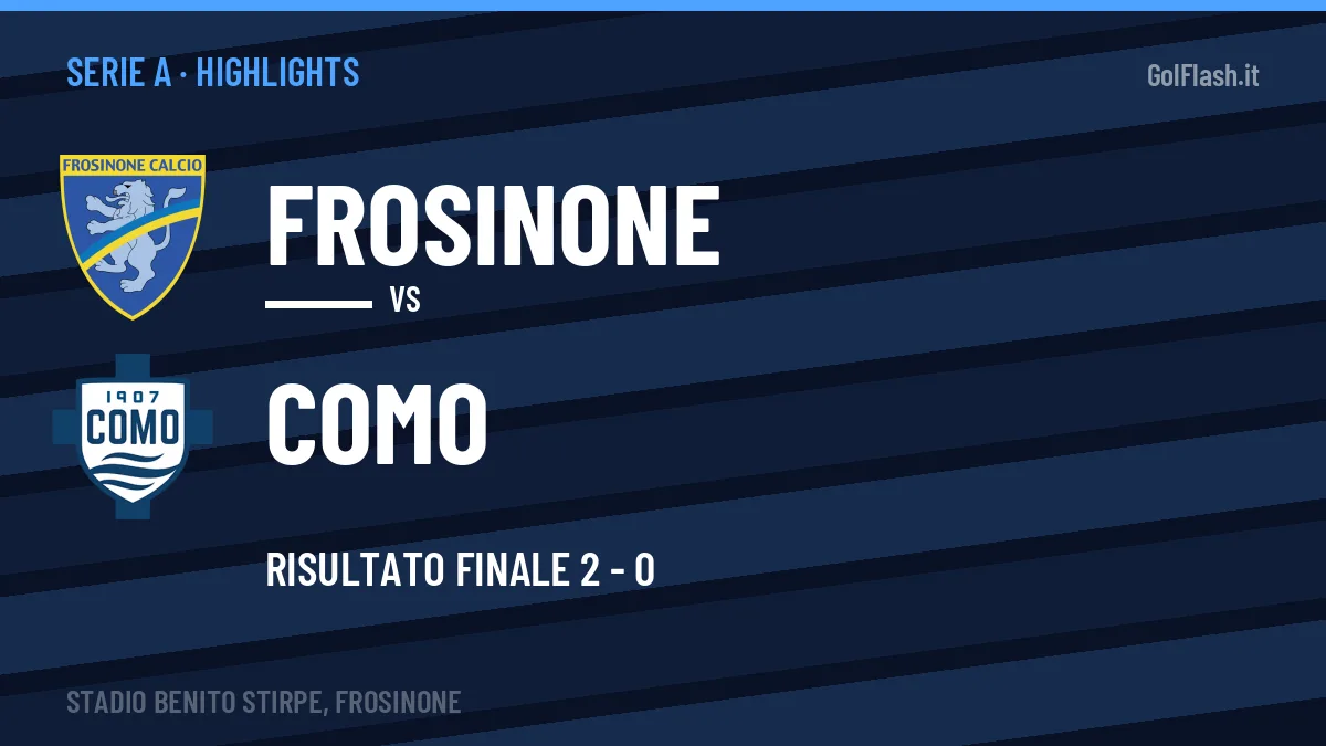 Highlights e gol Frosinone-Como: la sintesi della 5ª giornata