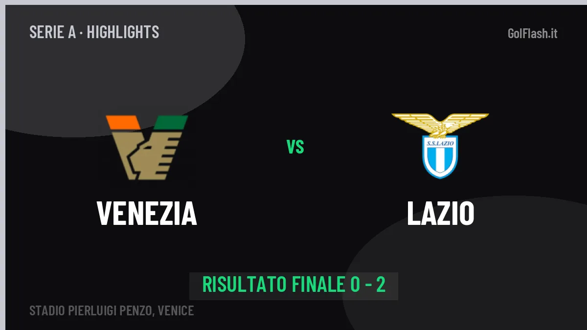 Venezia-Lazio 0-2: highlights, video, azioni e gol del match