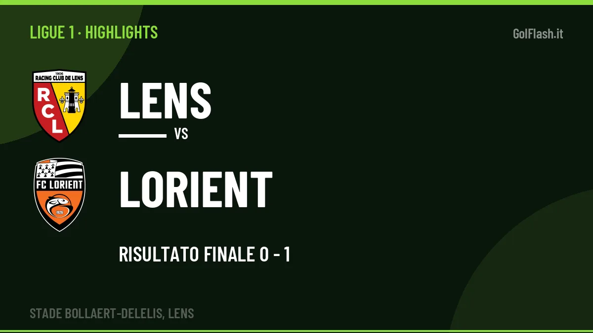 Rivedi Lens-Lorient: highlights, gol e momenti chiave della partita