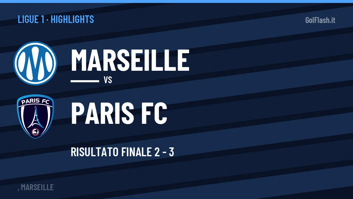 Highlights Ligue 1: Marseille-Paris FC 2-3 in video