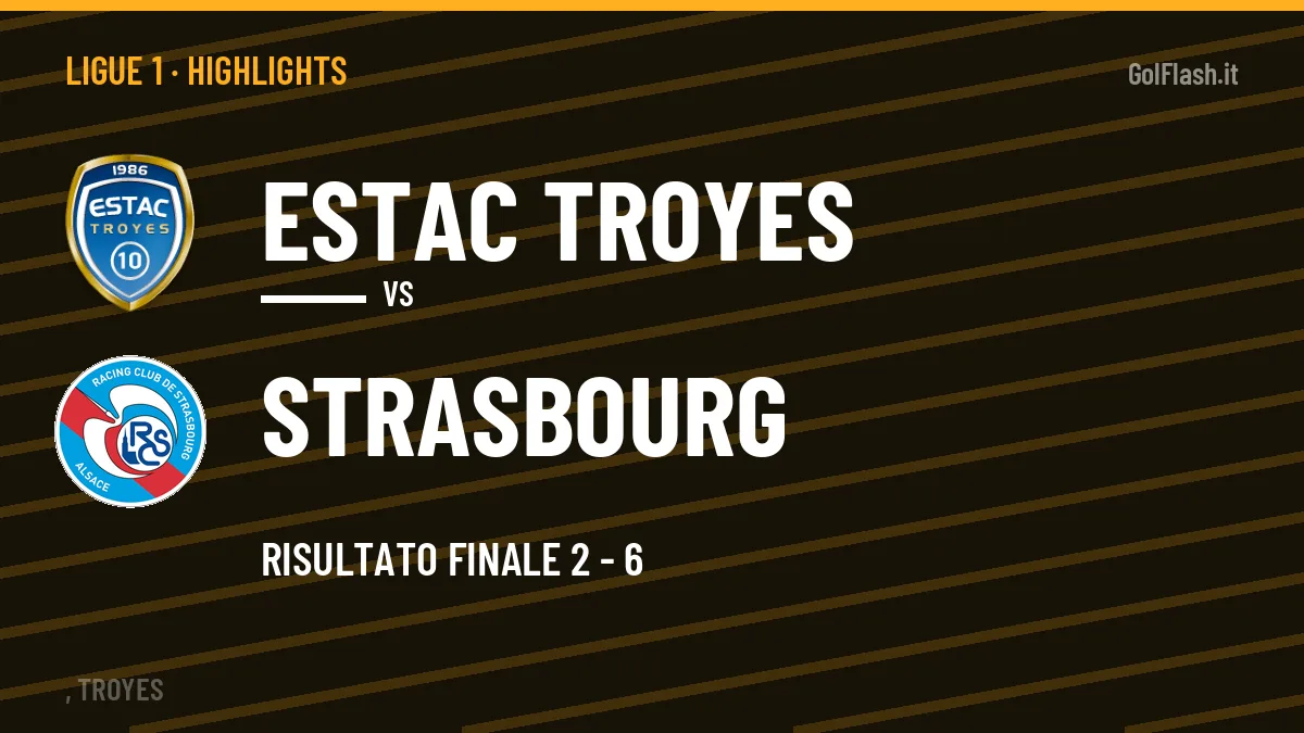 Video Estac Troyes-Strasbourg: highlights e gol della partita di Ligue 1