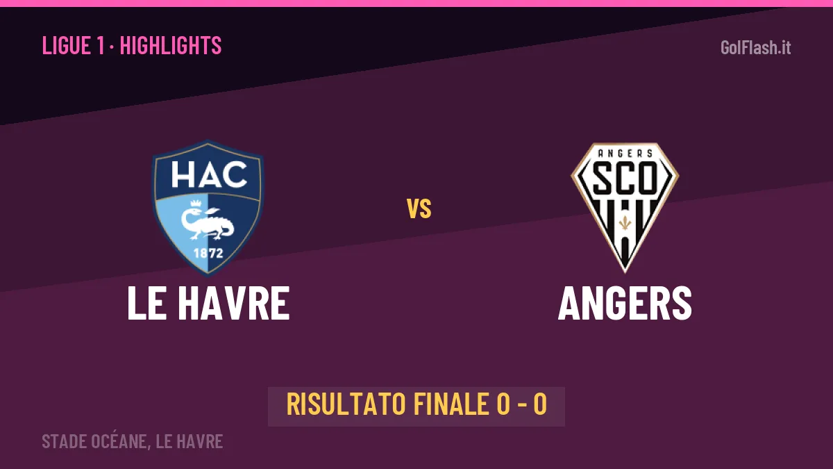 Le Havre-Angers highlights: video, marcatori e statistiche