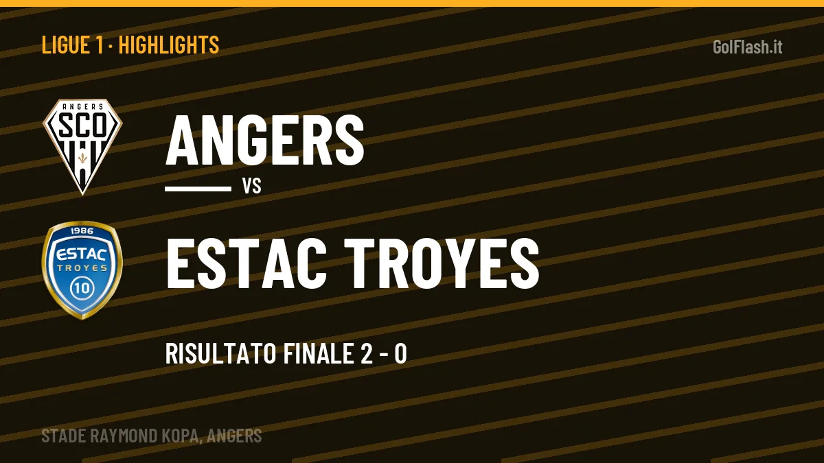 Highlights Angers-Estac Troyes: gol e sintesi della partita (2-0)
