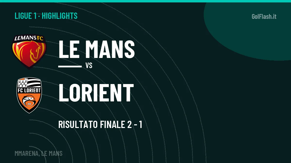 Video Le Mans-Lorient: highlights e gol della partita di Ligue 1