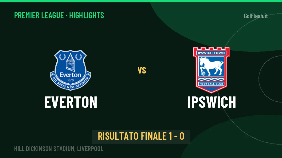 Everton-Ipswich 1-0, gli highlights: tutti i gol in video