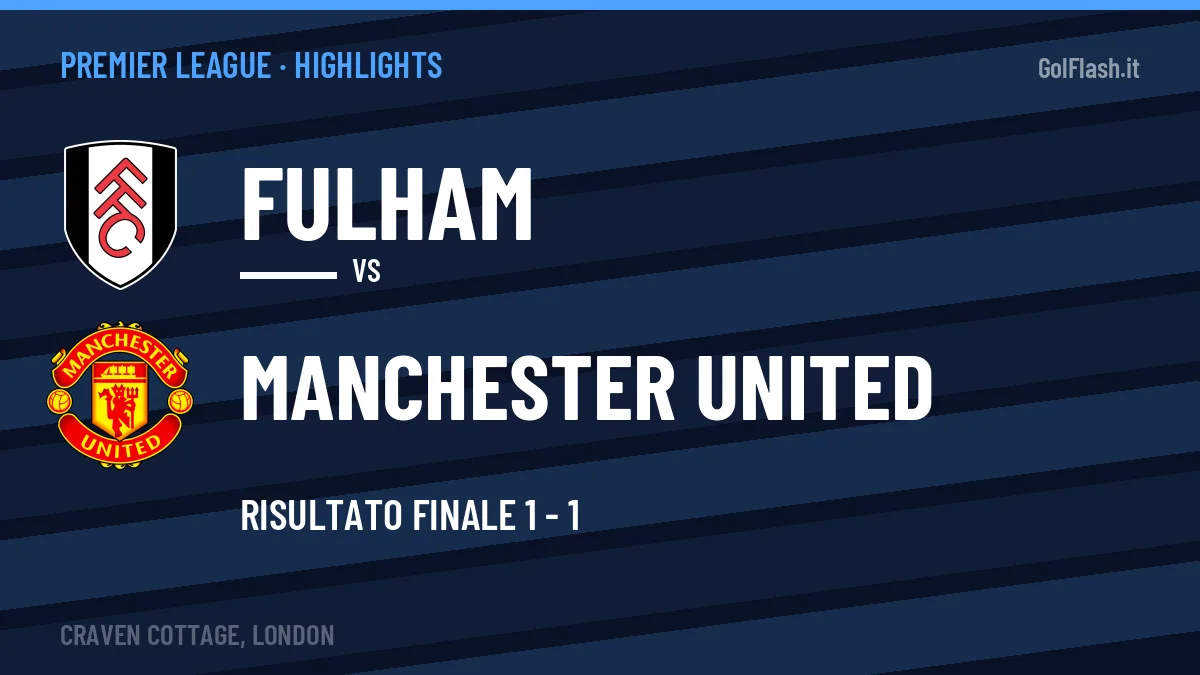 Video Fulham-Manchester United: highlights e gol della partita di Premier League