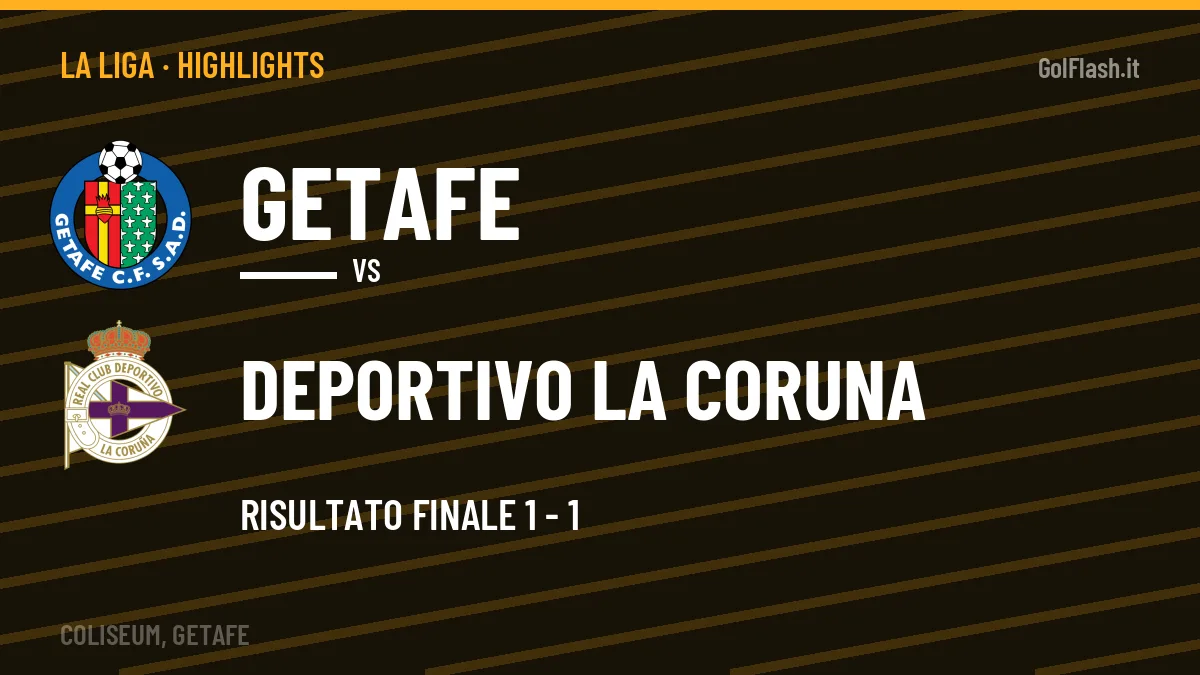 Highlights e gol Getafe-Deportivo La Coruna: la sintesi della 5ª giornata