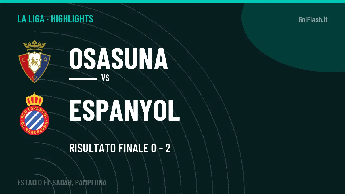 Rivedi Osasuna-Espanyol: highlights, gol e momenti chiave della partita