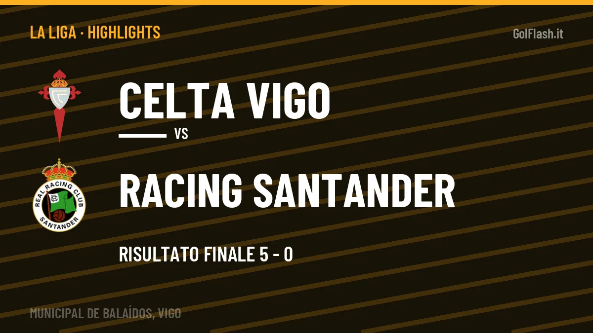 Video Celta Vigo-Racing Santander: highlights e gol della partita di La Liga