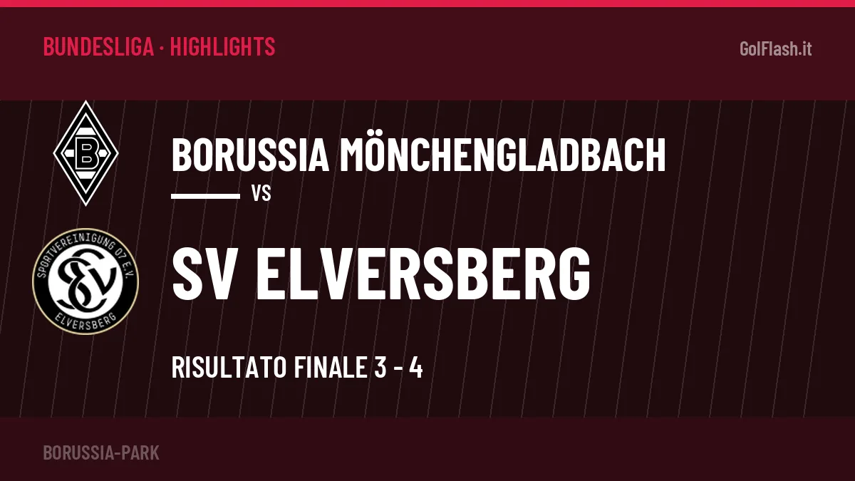 Rivedi Borussia Mönchengladbach-SV Elversberg: highlights, gol e momenti chiave della partita