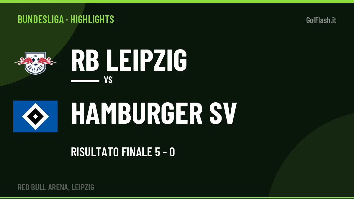 Video RB Leipzig-Hamburger SV: highlights e gol della partita di Bundesliga