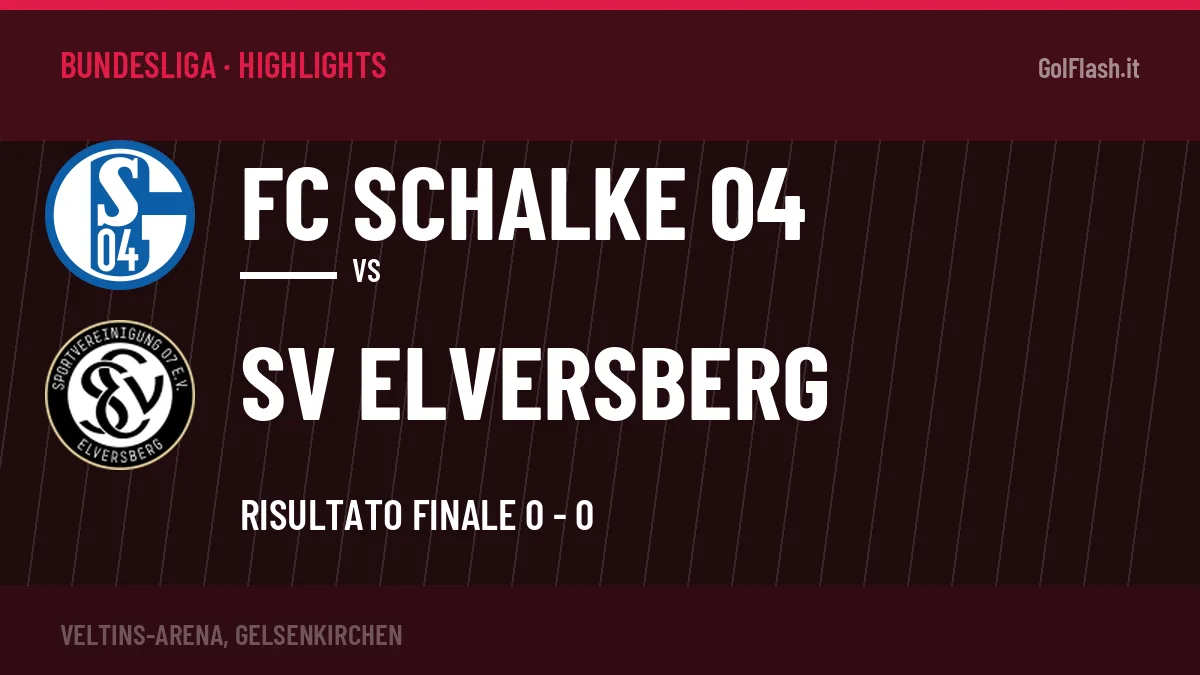 Gol e highlights di FC Schalke 04-SV Elversberg 0-0: guarda la sintesi