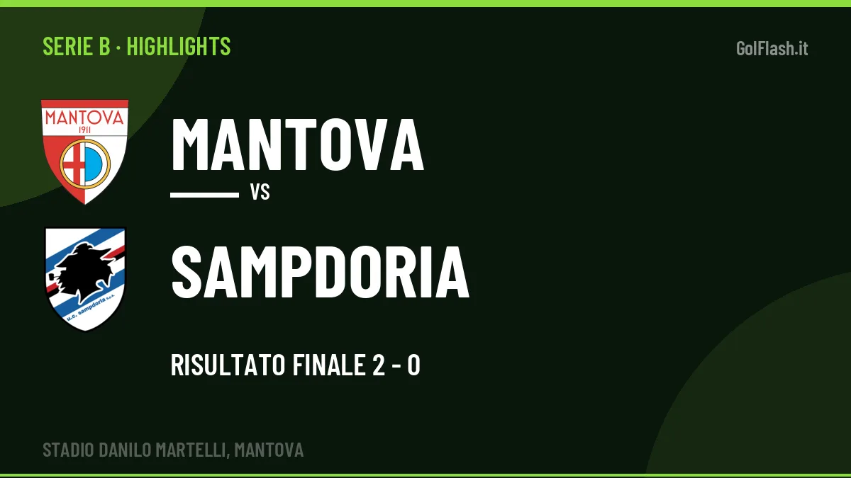 Rivedi Mantova-Sampdoria: highlights, gol e momenti chiave della partita