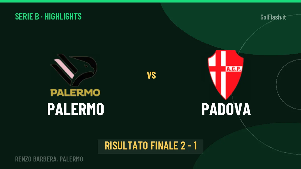 Palermo-Padova 2-1: video gol, azioni salienti e statistiche