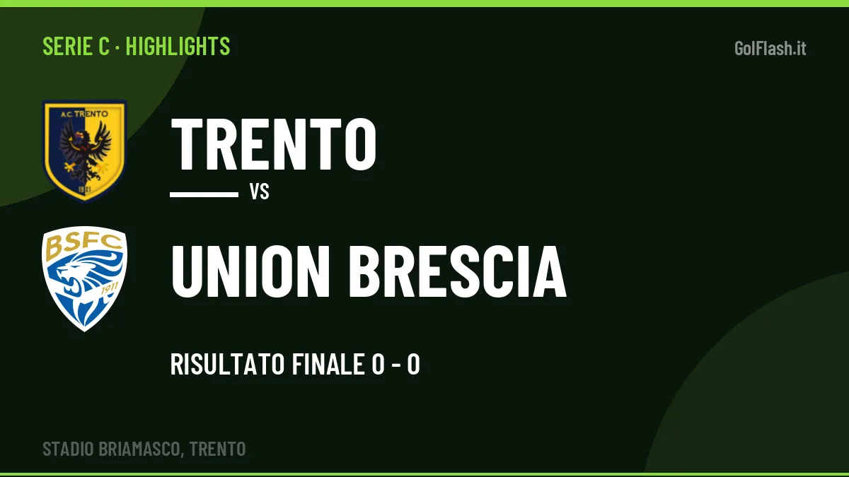 Gol e highlights di Trento-Union Brescia 0-0: guarda la sintesi