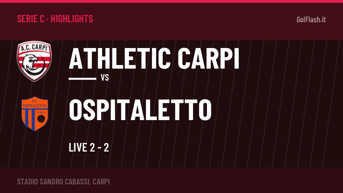 Rivedi Athletic Carpi-Ospitaletto: highlights, gol e momenti chiave della partita