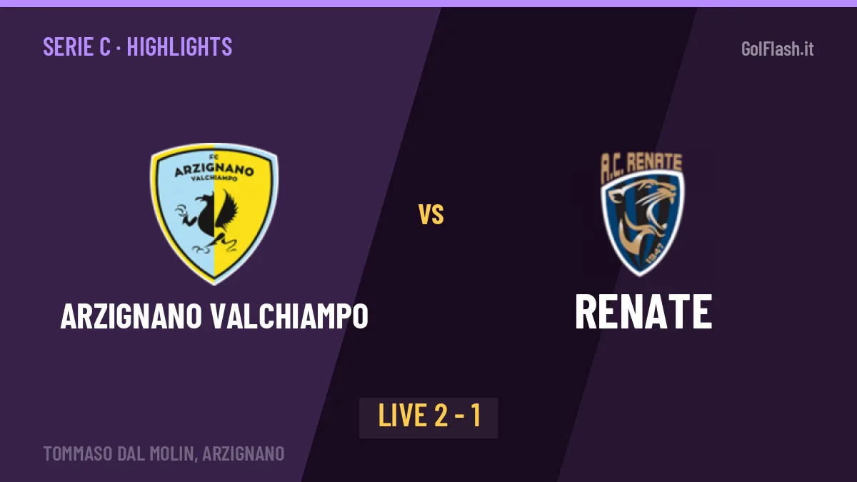 Arzignano Valchiampo-Renate highlights: video, marcatori e statistiche