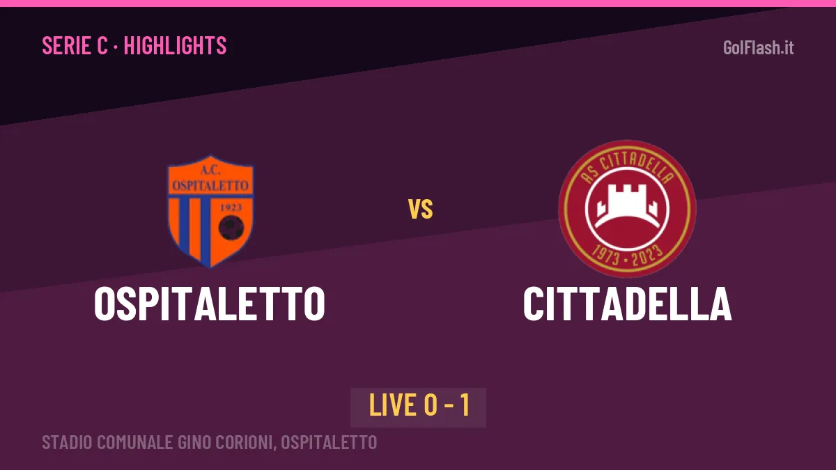 Ospitaletto-Cittadella: highlights, video, azioni e gol del match