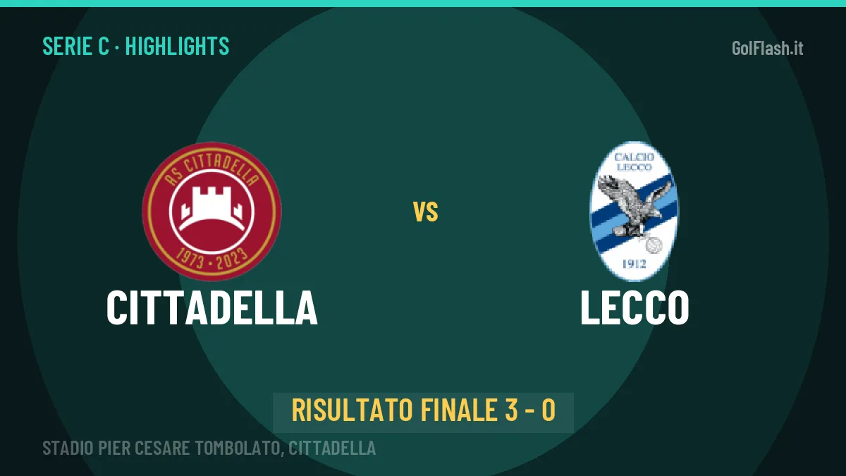 Cittadella-Lecco highlights: video, marcatori e statistiche